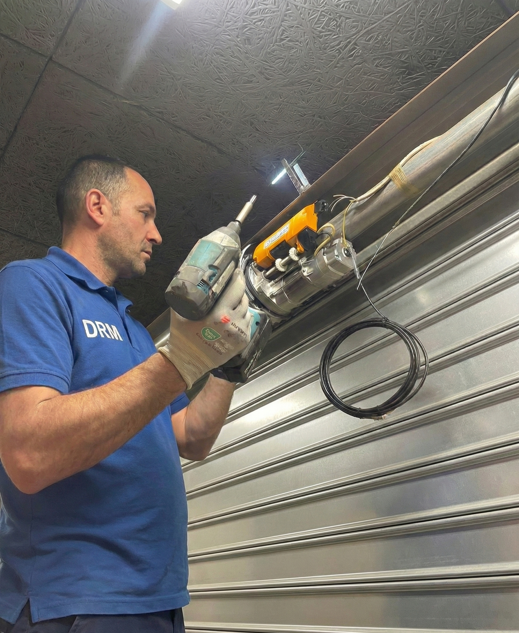 Motorisation rideau métallique